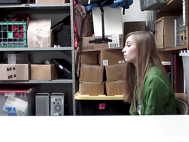 Cute teen Ava Parker gets punished for shoplifting  