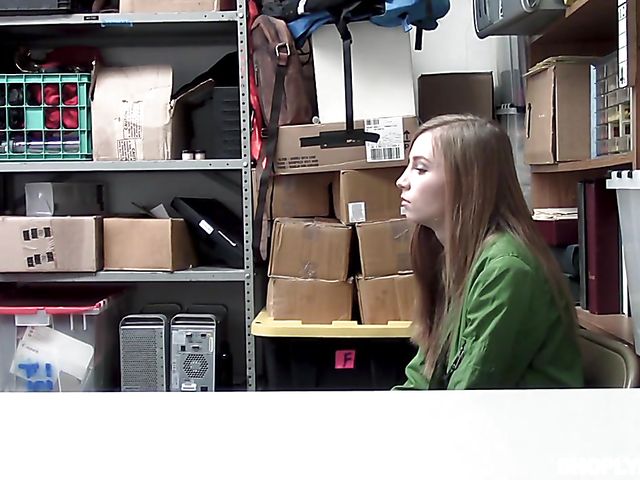 Cute teen Ava Parker gets punished for shoplifting  