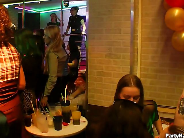 Strippers do their best to get sex party started