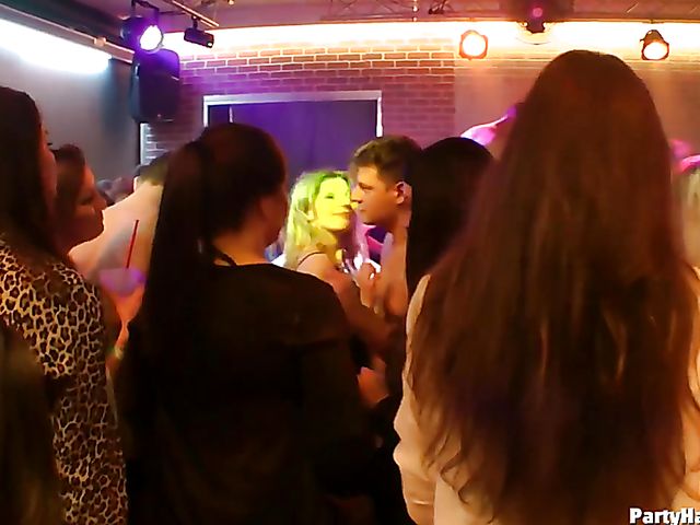 Strippers do their best to get sex party started