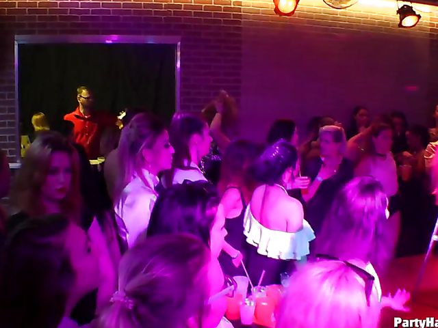 Strippers do their best to get sex party started