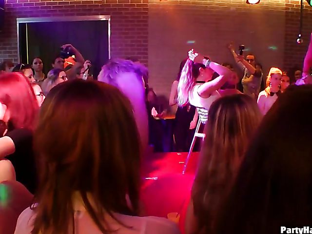 Strippers do their best to get sex party started