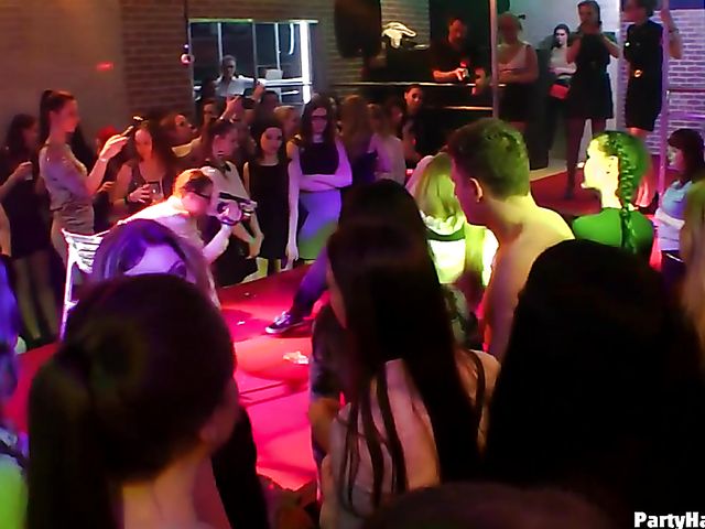 Strippers do their best to get sex party started