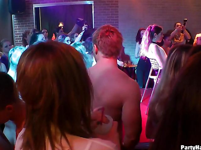 Strippers do their best to get sex party started