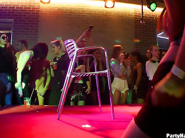 Strippers do their best to get sex party started