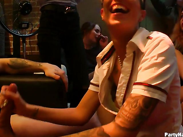 Strippers do their best to get sex party started