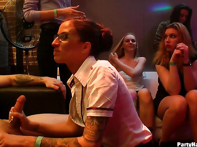 Strippers do their best to get sex party started