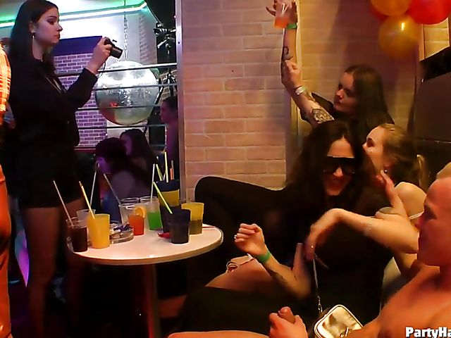 Strippers do their best to get sex party started