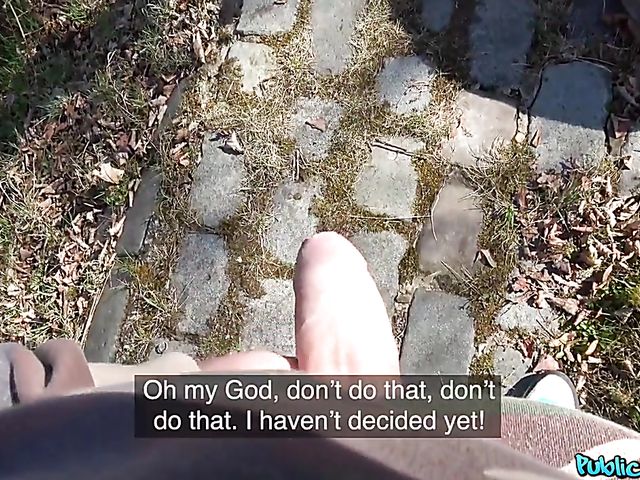 Outdoor sex for money with dirty Abigail Ash