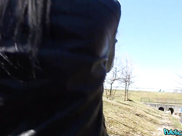 Outdoor sex for money with dirty Abigail Ash