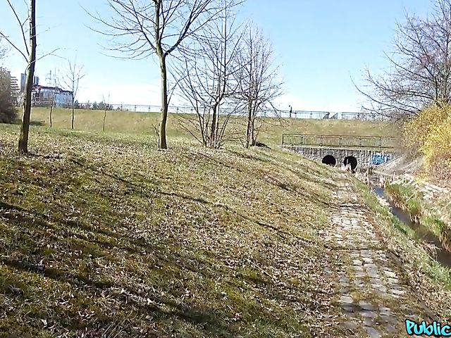 Outdoor sex for money with dirty Abigail Ash