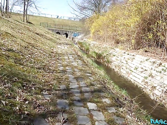 Outdoor sex for money with dirty Abigail Ash