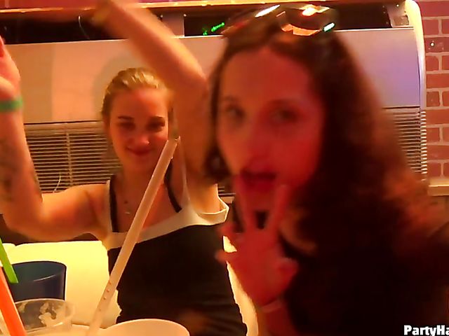 Party sex with cock loving babes in the club 