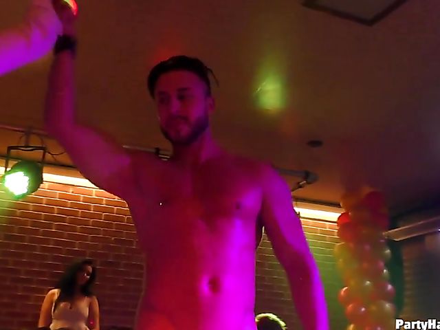 Party sex with cock loving babes in the club 