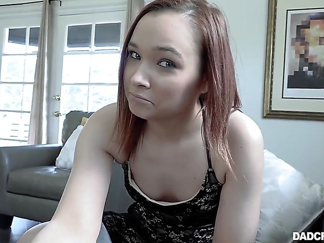 Young redhead April Reid has sex with her stepdad POV