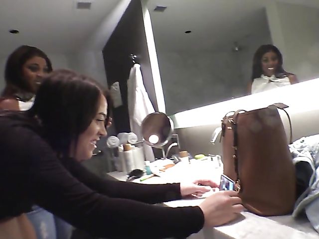 Leanne Crow and Maserati XXX play with their giant tits 