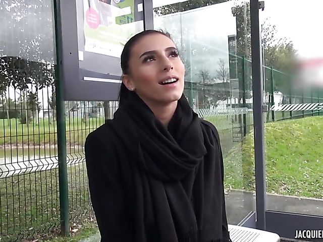 Public bus sex with easy brunette Nelly