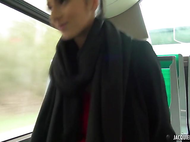 Public bus sex with easy brunette Nelly