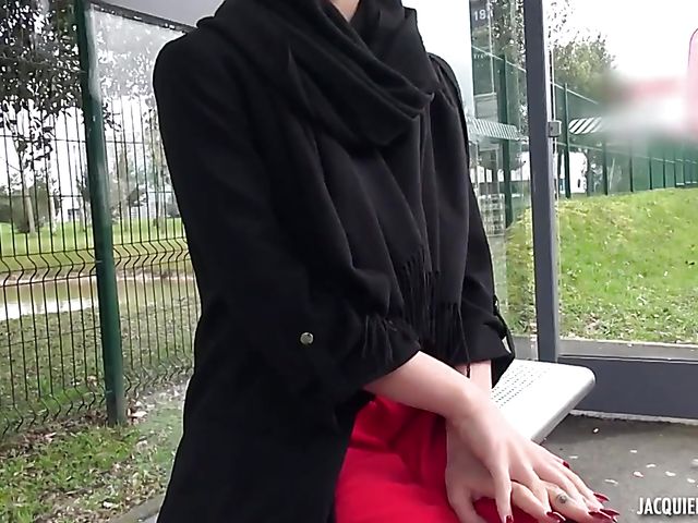 Public bus sex with easy brunette Nelly