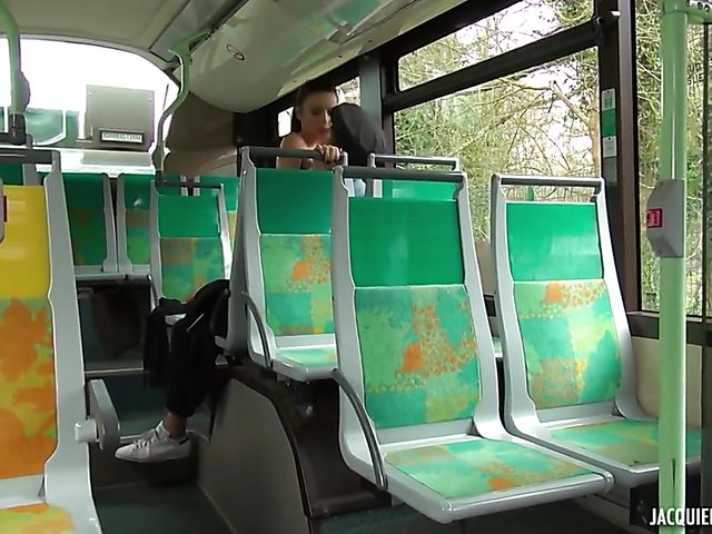 Public bus sex with easy brunette Nelly