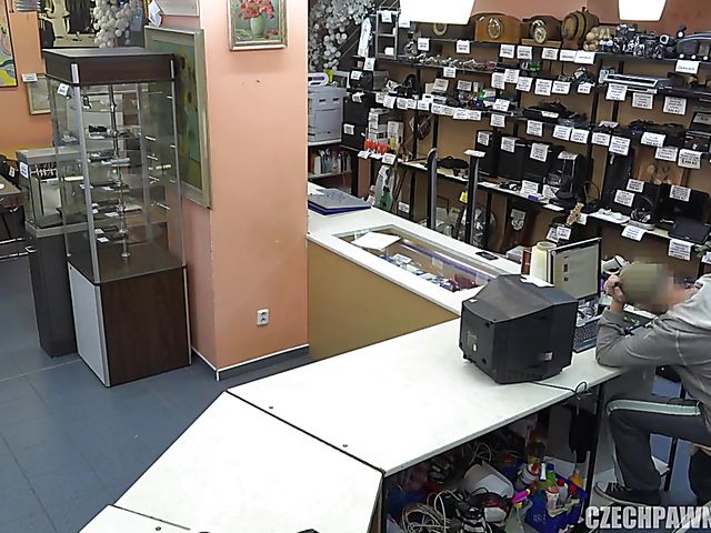 Pawn shop fuck with a cash-hungry slut