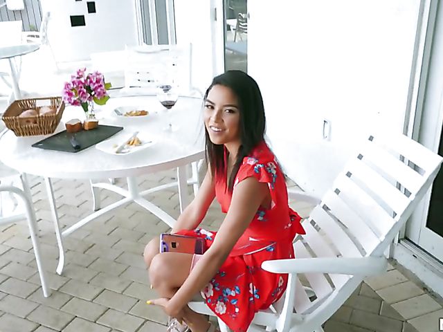 POV anal in the bathroom with naughty Maya Bijou