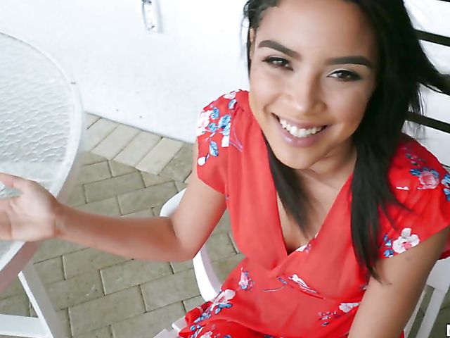 POV anal in the bathroom with naughty Maya Bijou