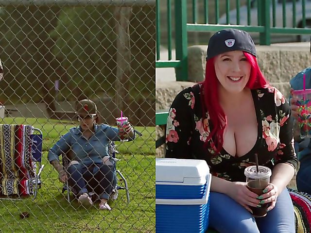 Red-haired BBW with humongous tits Kamille Amora gets boned