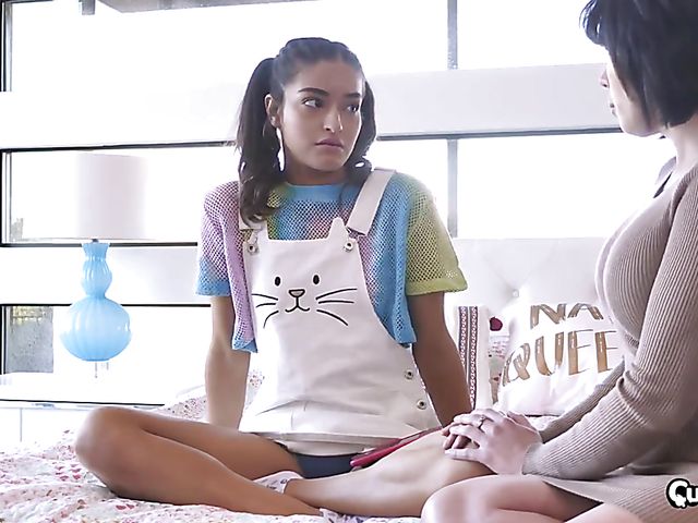 Petite teen Emily Willis gets fucked as mom watches