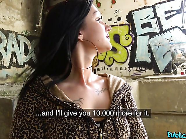 Raven haired Isabel Dark gets talked into sex