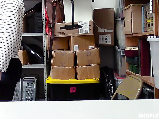 Pale redhead Katy Kiss gets punished in the backroom