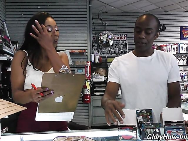 Ebony gloryhole addict Misty Stone is here again