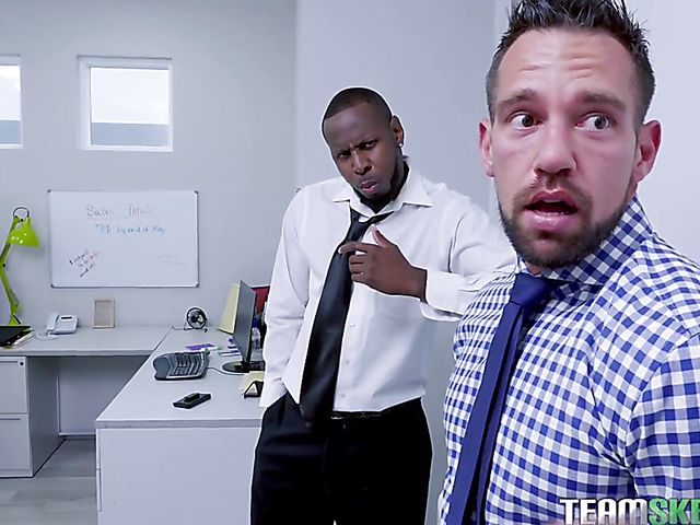 Interracial DP in the office with Zoey Monroe