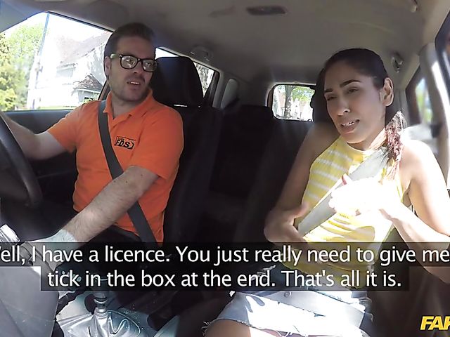 Exotic Sahara Knite has wild sex with a driving instructor