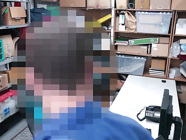 Young redhead Ornella Morgan gets fucked for shoplifting