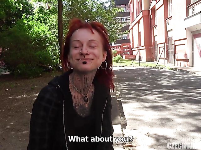 Big tits Czech shows her bombs and takes a dick