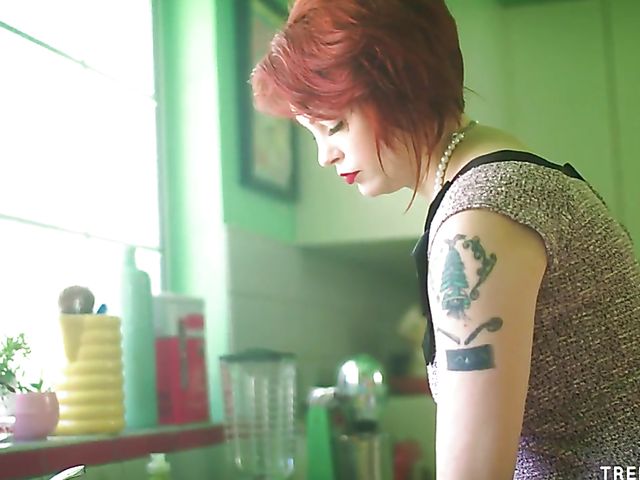 Sexy redhead Bree Daniels seduces a plumber