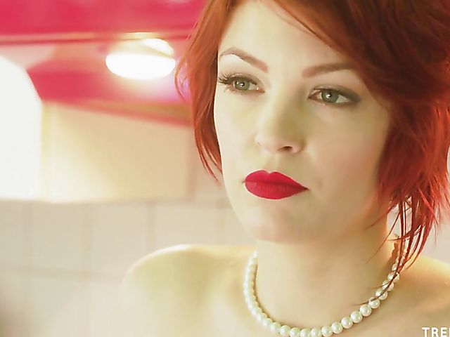 Sexy redhead Bree Daniels seduces a plumber