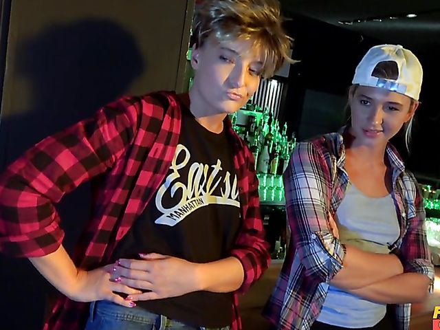 Lesbian threesome with good girl Daphne Angel