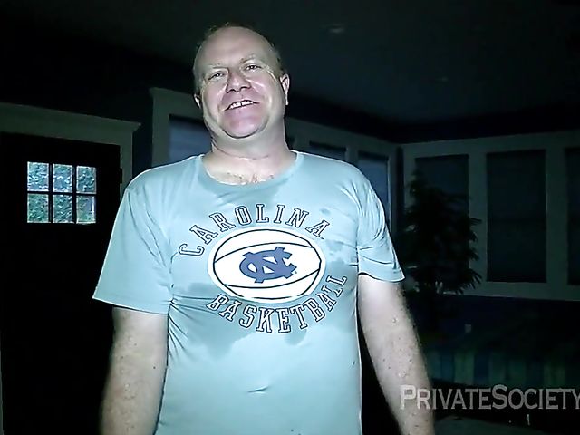 Mature amateur Dorothy gives head to a fat guy