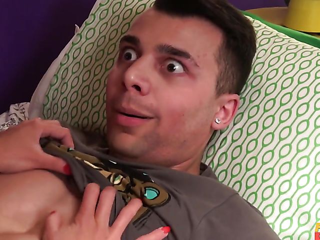 Fake tits beauty Joanna Bujoli fucks a virgin boy