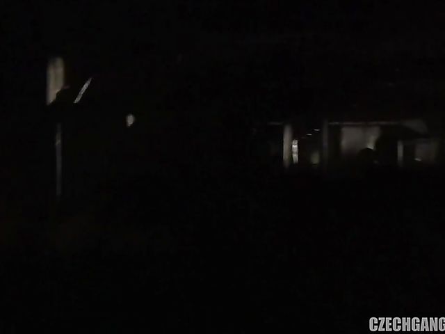 Czech gangbang on a train with football fans