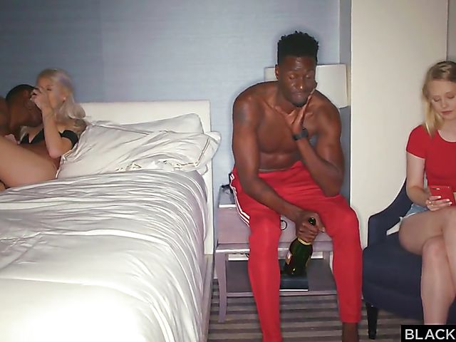 Interracial foursome with two blondes Lily Rader and Arya Fae