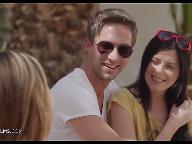 Outdoor sex with two nice girls Timea Bella and Daniella Rose