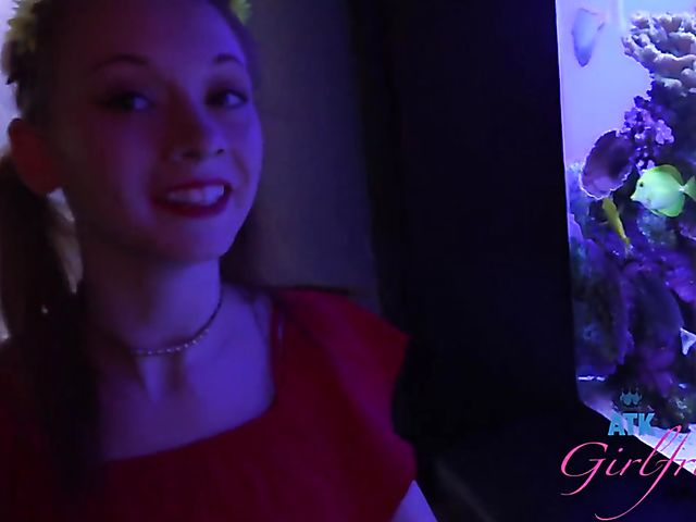 PInk pussy redhead Athena gets fingered in her car