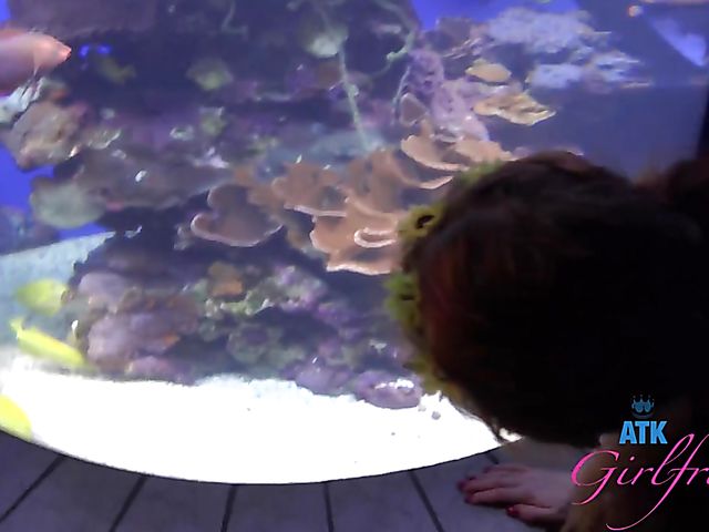 PInk pussy redhead Athena gets fingered in her car