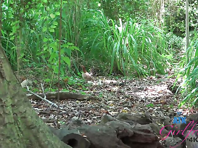 PInk pussy redhead Athena gets fingered in her car