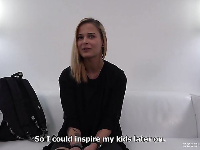 Shy teen Aneta gets talked into threesome