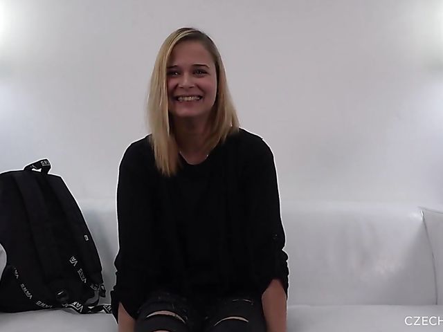 Shy teen Aneta gets talked into threesome