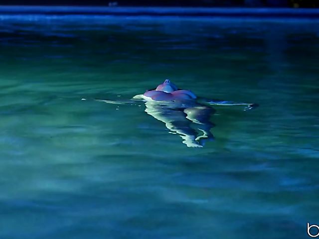 Lily Love swimming naked and fucking in the evening